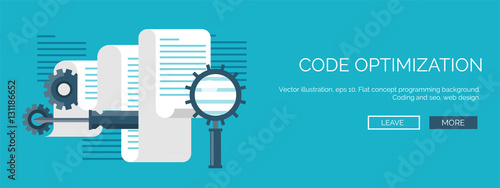 Vector illustration. Flat background. Coding, programming. SEO. Search engine optimization. App development, creation. Software, program code. Web design.