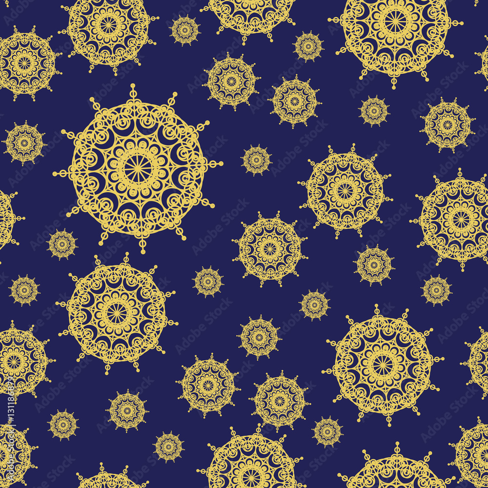 Seamless background with snowflakes Seamless background with snowflakes