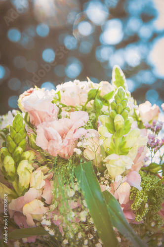 Hochzeit Strauß Blumen Bunt