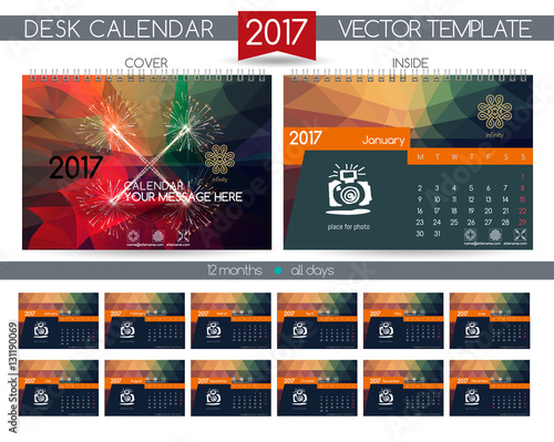Design Desk Calendar 2017.
