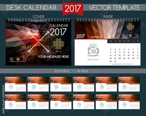 Design Desk Calendar 2017.