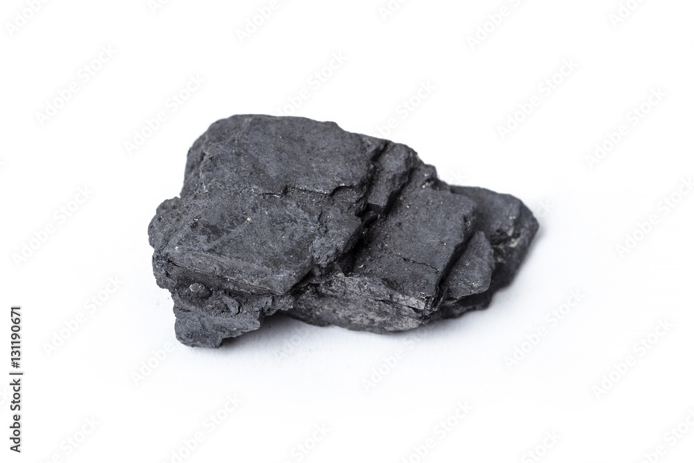 Natural wood charcoal Isolated on white Natural wood charcoal Isolated on white