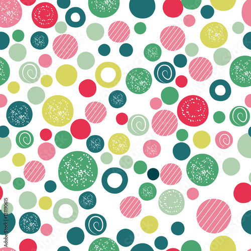 Cute kids background design with polka dot children seamless pattern