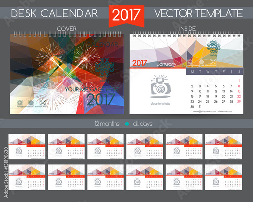 Design Desk Calendar 2017.
