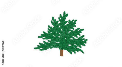 Christmas tree isolated on white background vector design element