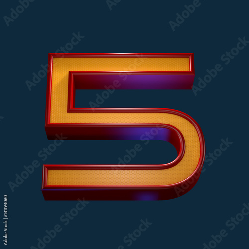3d rendering of letter 5