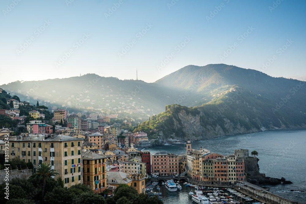 View of Camogli, Liguria Italy