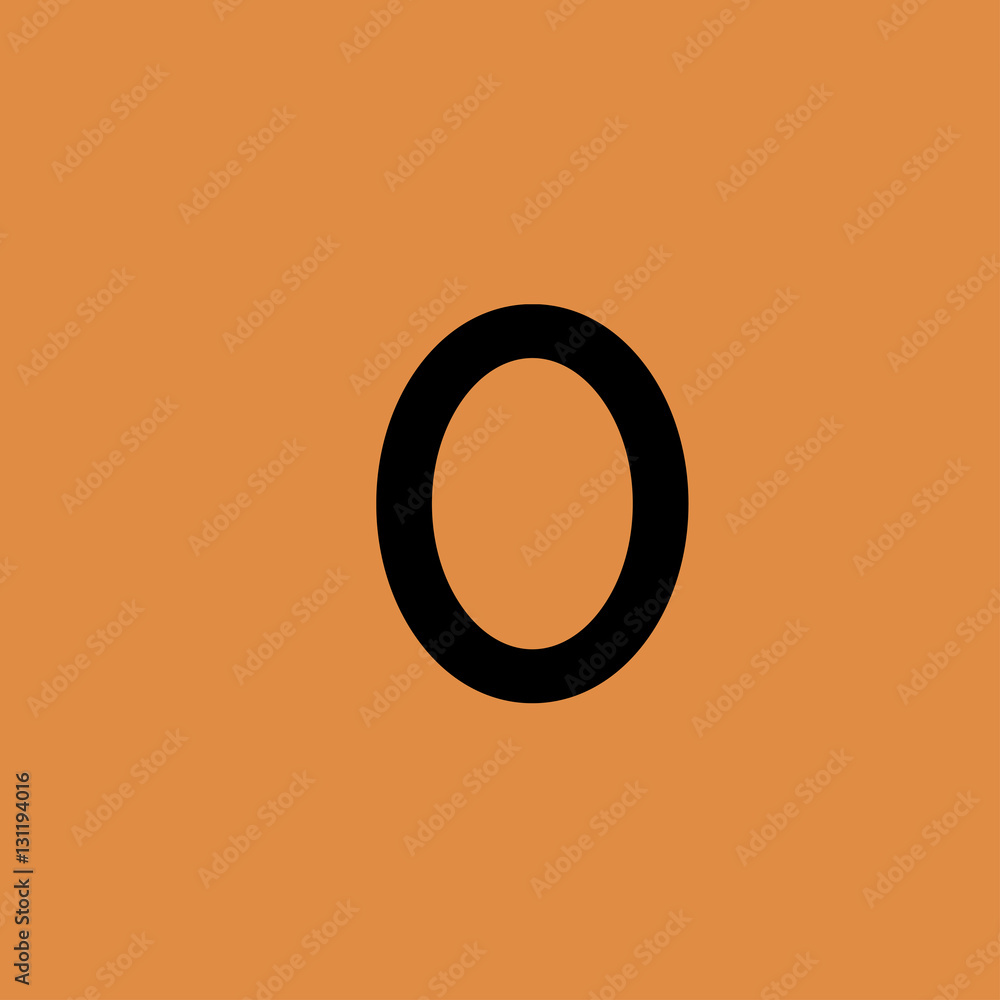 o icon. flat design o icon. flat design