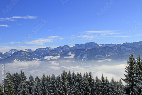 Allgäuer Berge im Winter - Panoramablick