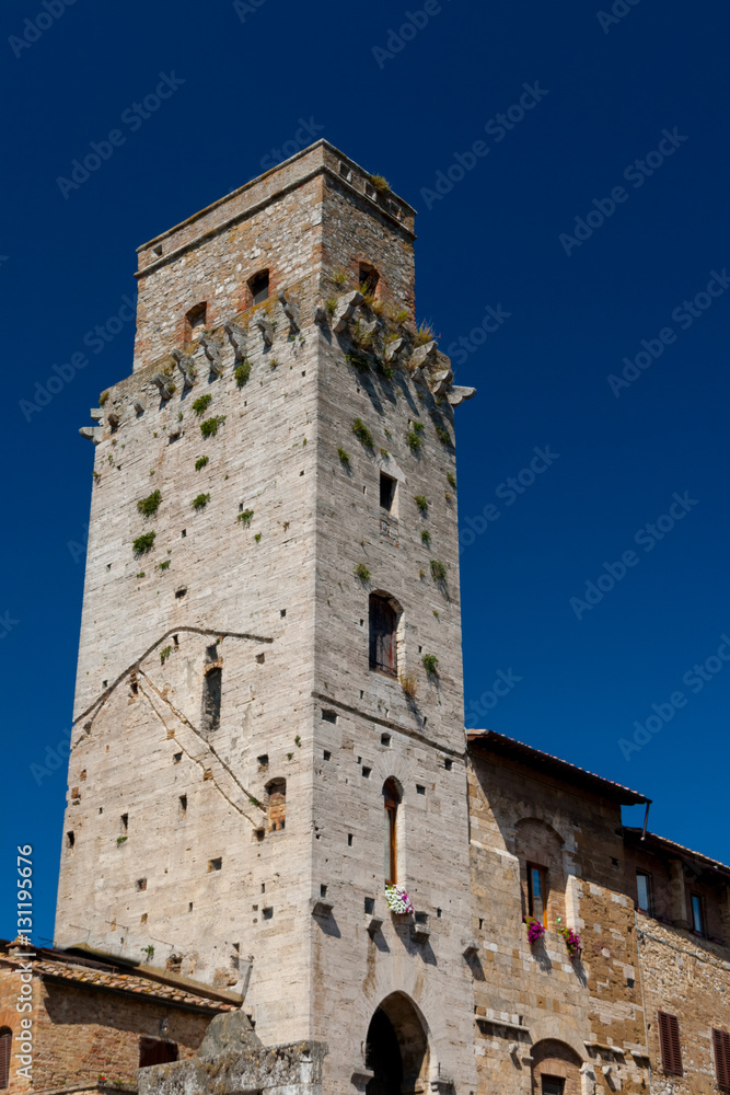 San Gimignano is an ancient town near Siena, Italy