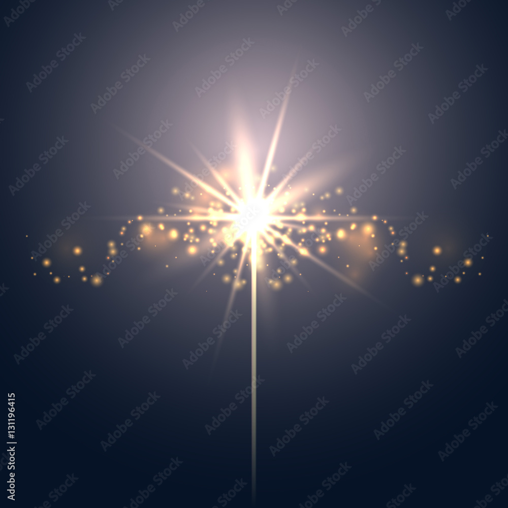 Vector illustration of a magic wand.