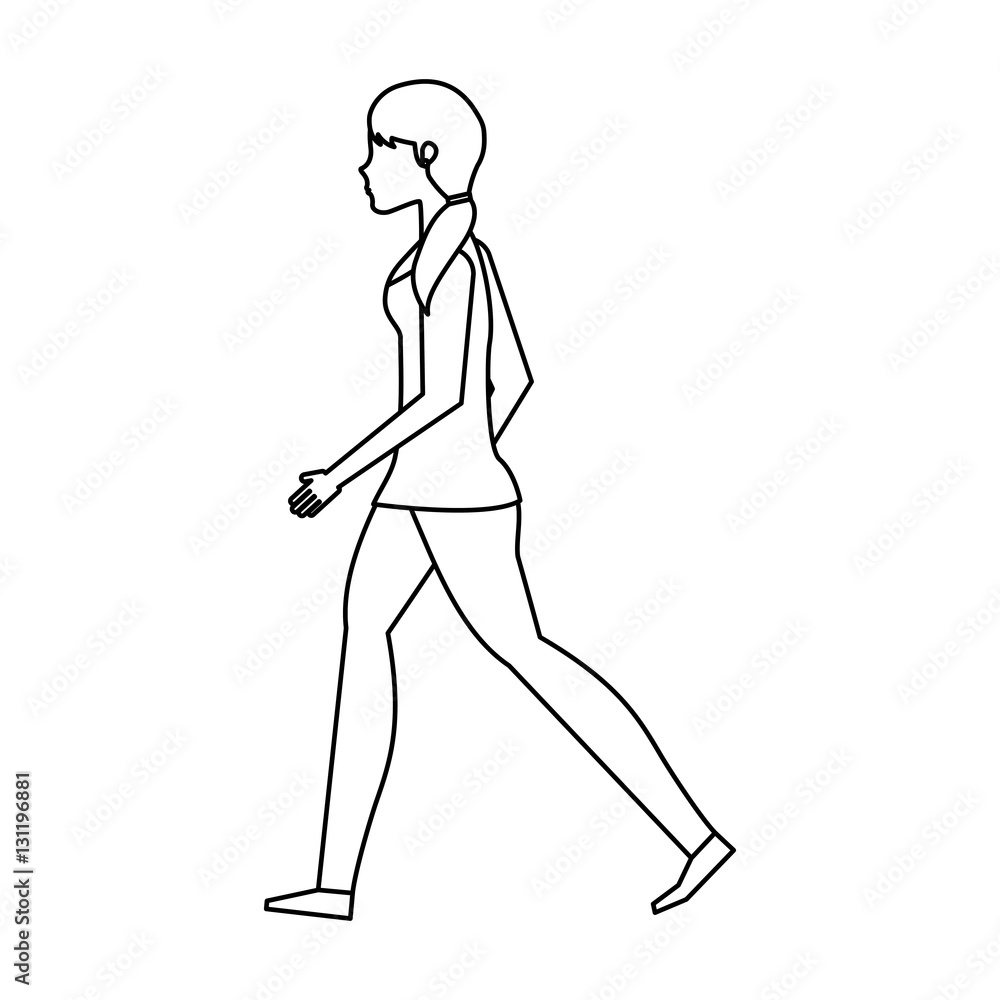 person walking isolated icon vector illustration design