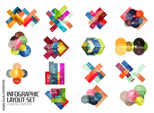 Set of buiness infographics templates