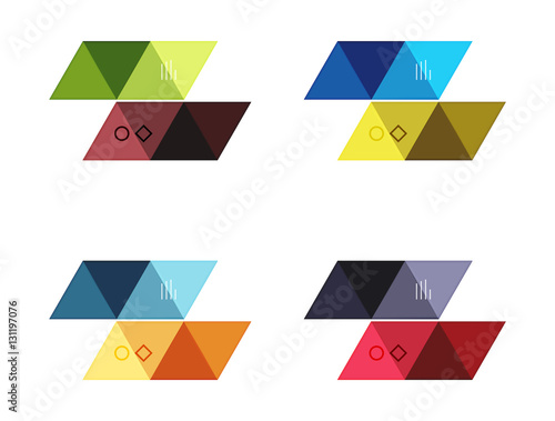 Free Download Vector set of blank geometric infographic web boxes - GFXLoad