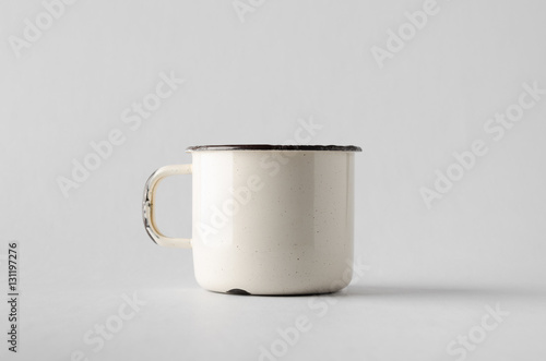 White Enamel Mug Mock-Up