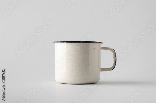 Canvastavla White Enamel Mug Mock-Up