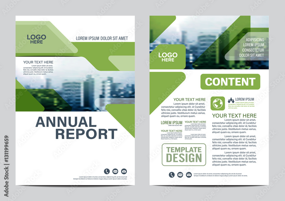 Greenery Brochure Layout design template. Annual Report Flyer Leaflet cover Presentation Modern background. illustration vector in A4 size