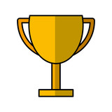 trophy award isolated icon vector illustration design