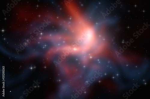 Fototapeta Naklejka Na Ścianę i Meble -  Outer space background. Stars, nebula, galaxy in abstract surreal composition. Astronomy image