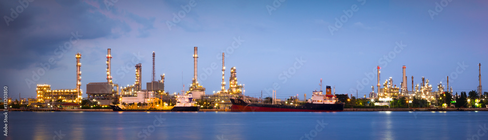  oil refinery industry plant in twilight time