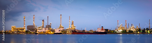 Wallpaper Mural  oil refinery industry plant in twilight time Torontodigital.ca