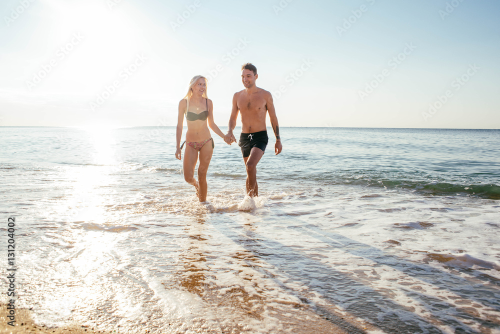 loving couple on the beach loving couple on the beach