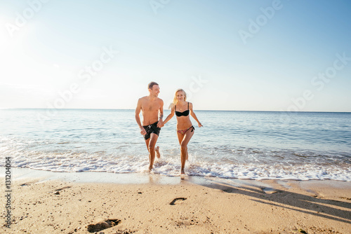 loving couple on the beach