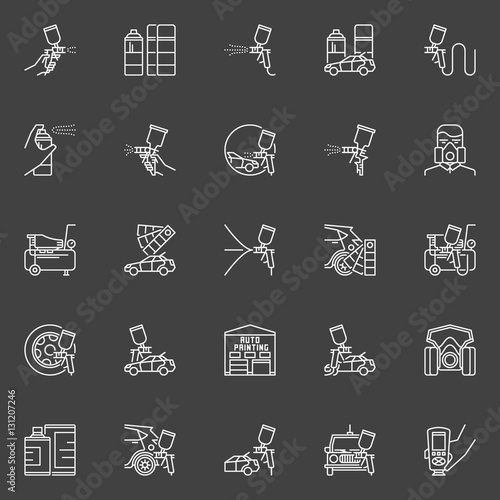 Auto painting outline icons