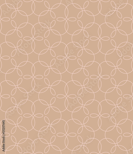 Neutral Seamless Linear Flourish Pattern in pale dogwood color.