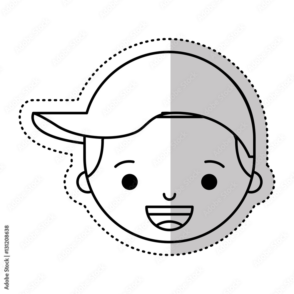 little boy character icon vector illustration design