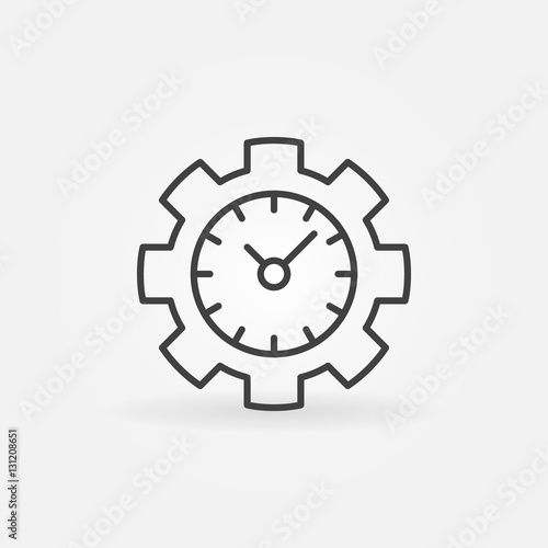 Time management line icon