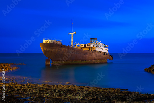 Shipwreck off the coast of Arrecife Lanzarote