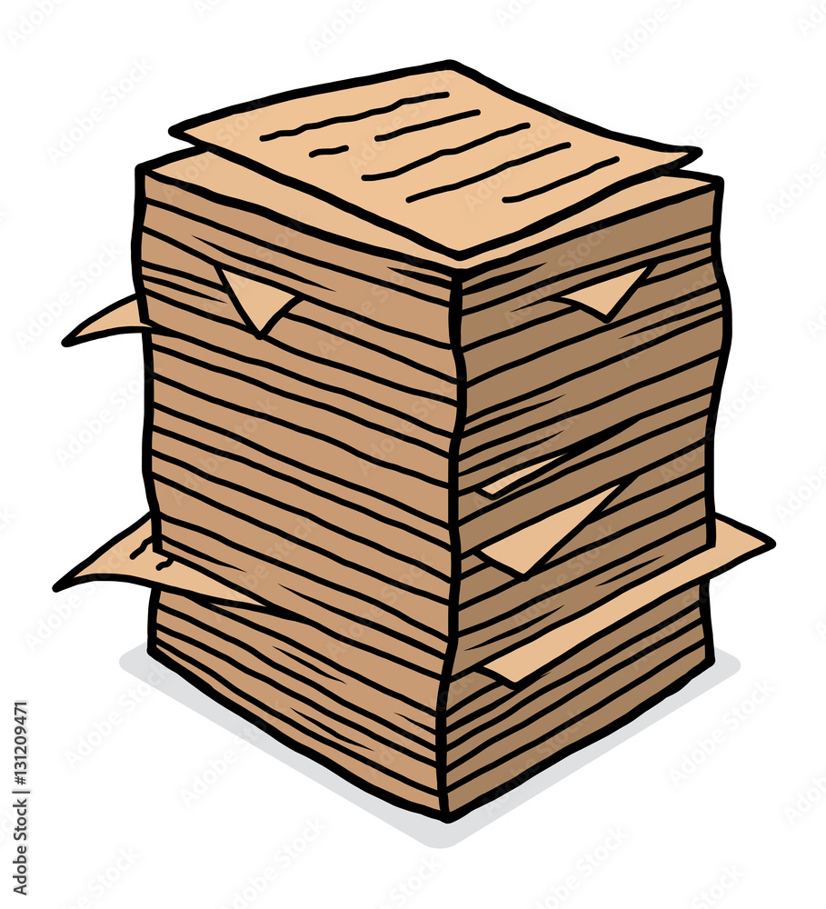 cartoon stack of paper