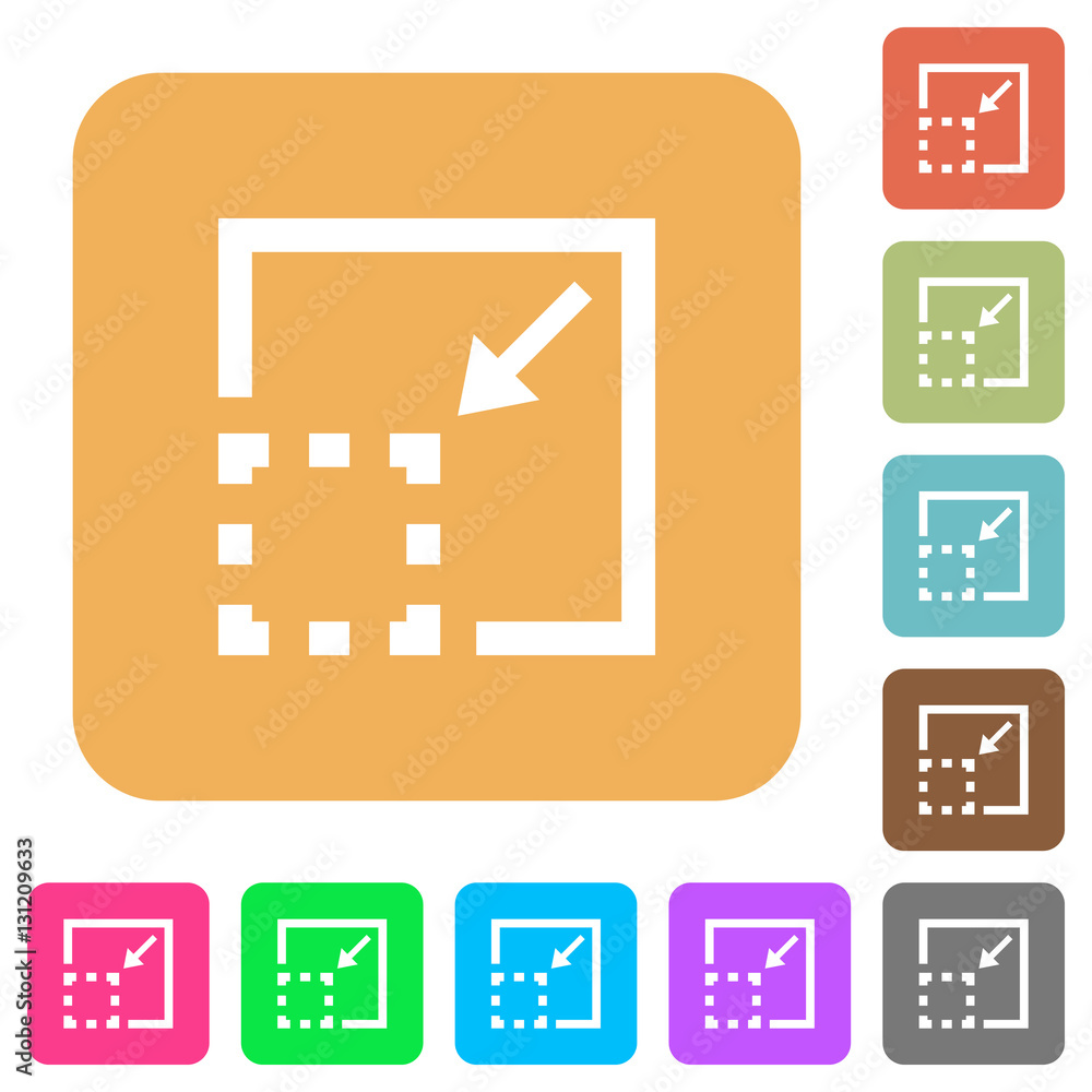 Minimize element rounded square flat icons Minimize element rounded square flat icons