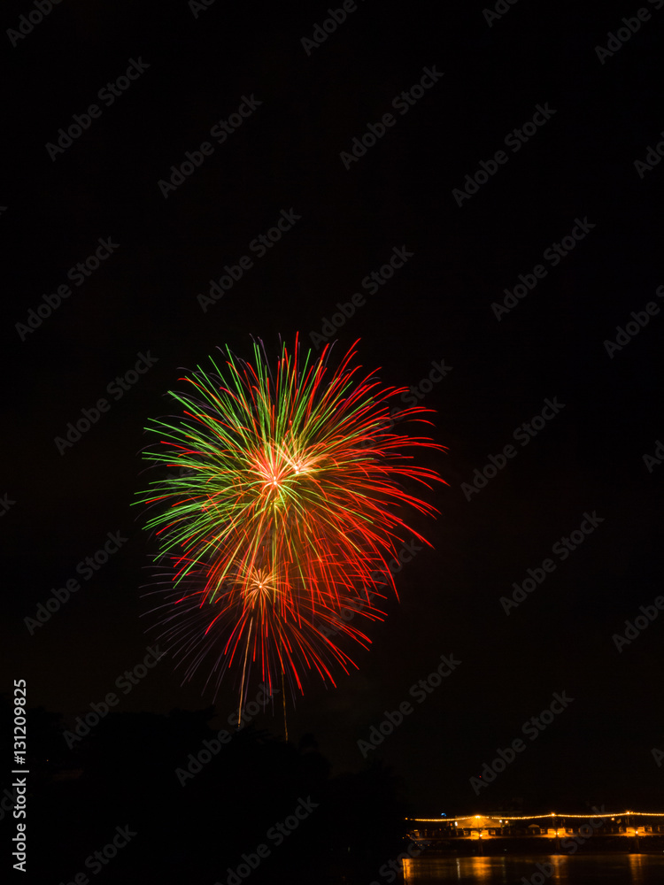 Beautiful firework display for celebration.