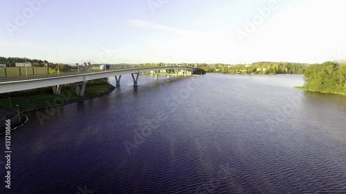 Wallpaper Mural Highway bridge over lake Saimaa in the town of Savonlinna in Finland Torontodigital.ca