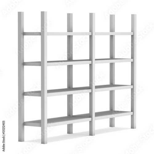 Storage stack. 3D render isolated on white. Platform or Stand Illustration. Template for Object Presentation.