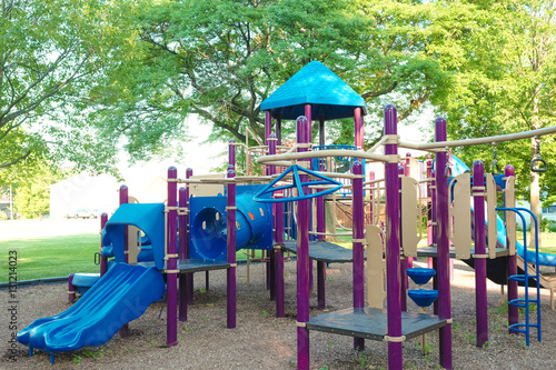 Playground on yard in the park