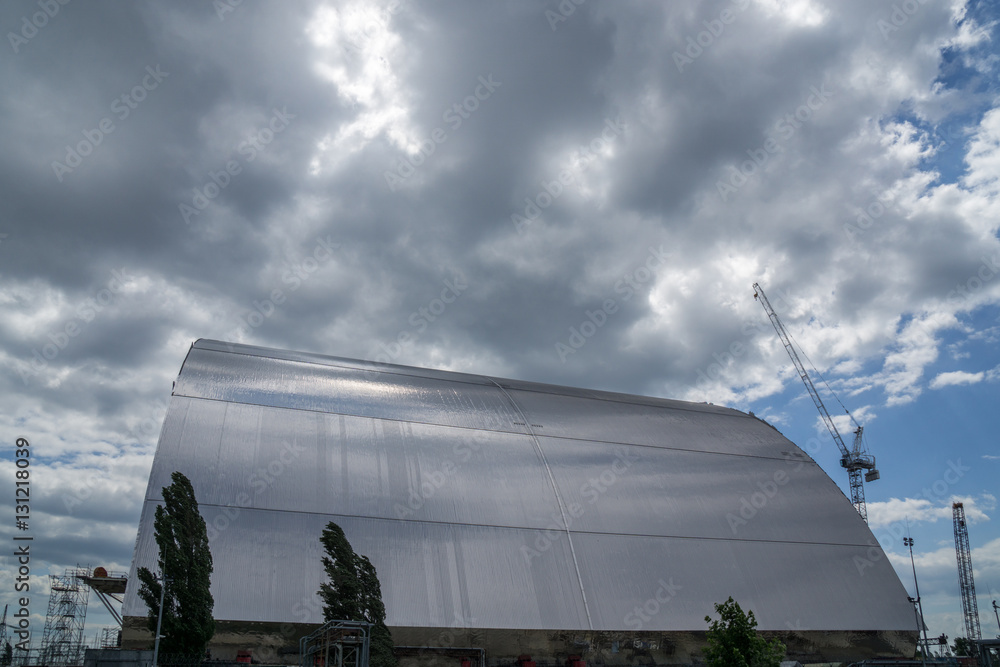 Obraz premium Chernobyl nuclear power plant, Chernobyl new safe confinement