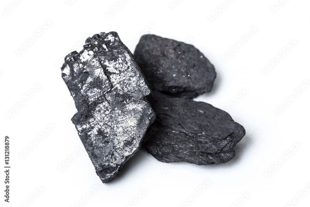 Natural wood charcoal Isolated on white Natural wood charcoal Isolated on white