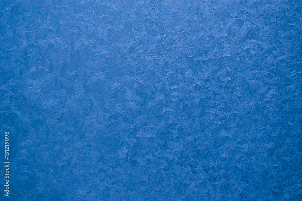 Glass covered with frost, closeup