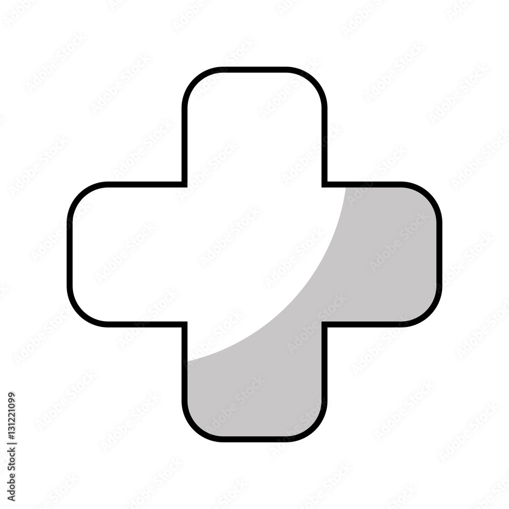 Obraz premium cross medical isolated icon vector illustration design