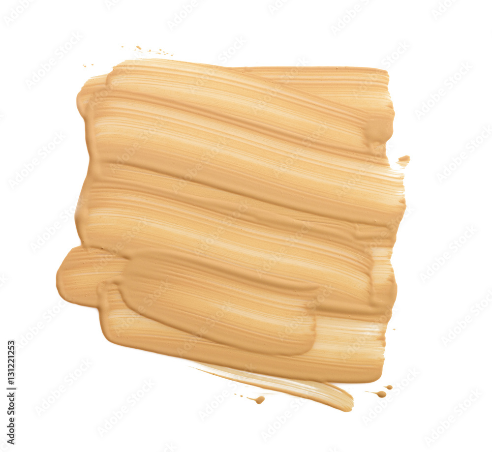 Make up base foundation brush stroke on background Make up base foundation brush stroke on background