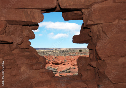 фотографія Desert view from Wukoki ruins in Wupatki National Monument near San Francisco Pe