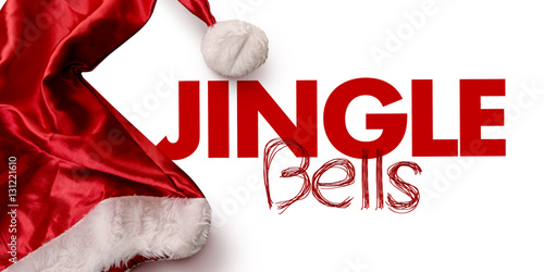 Schilderij op canvas Jingle Bells on white background