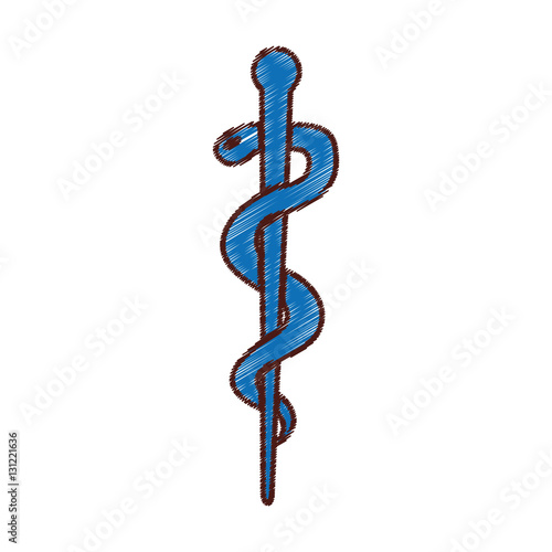 caduceus symbol isolated icon vector illustration design