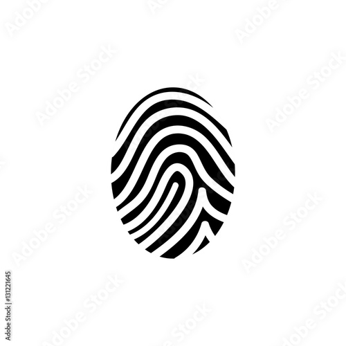 Fingerprint simple vector icon