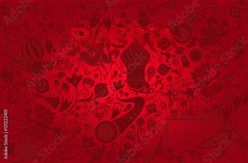 Russian red background, vector illustration