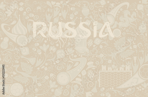 Russian ecru background, vector illustration
