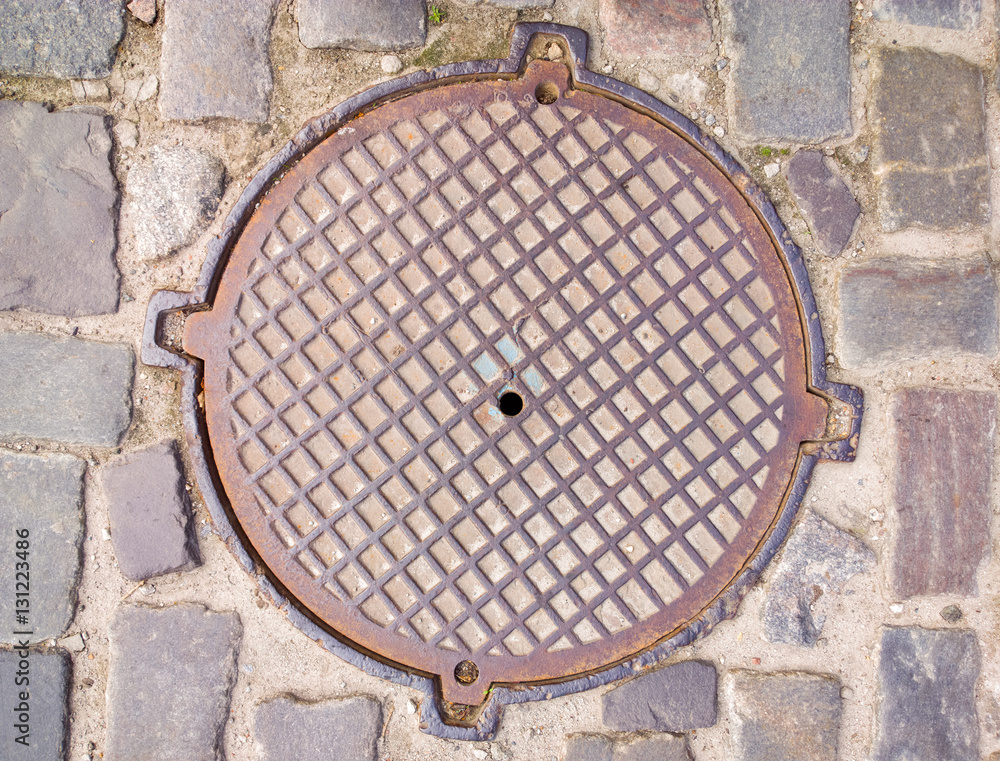 Sewer hatch. Sewer hatch.